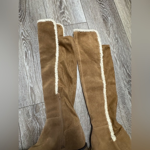 Sole/society Women's Tan Suede Knee-High Boots - Picture 2 of 10